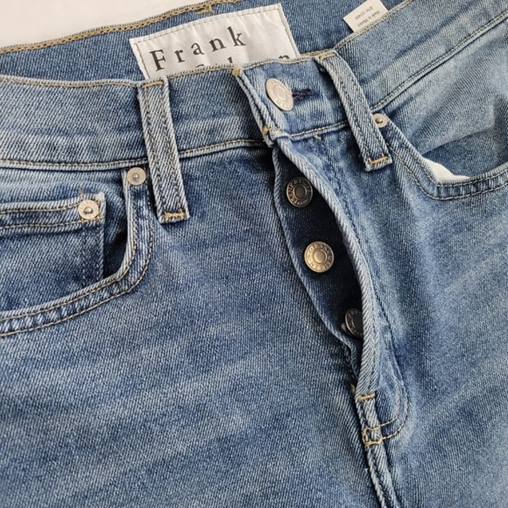 Frank & Eileen Cork‎ Jeans Size 26 Blue Straight Crop Raw Hem Denim